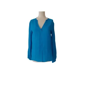 ZARA Electric Blue V-neck Top | Gently Used |